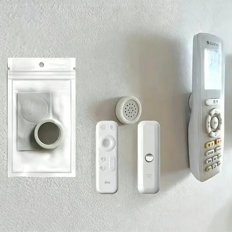3/6Pcs White No Drill Magnetic Remote Holder Wall Mount For TV/AC/DVD Remotes Space-Saving Design
