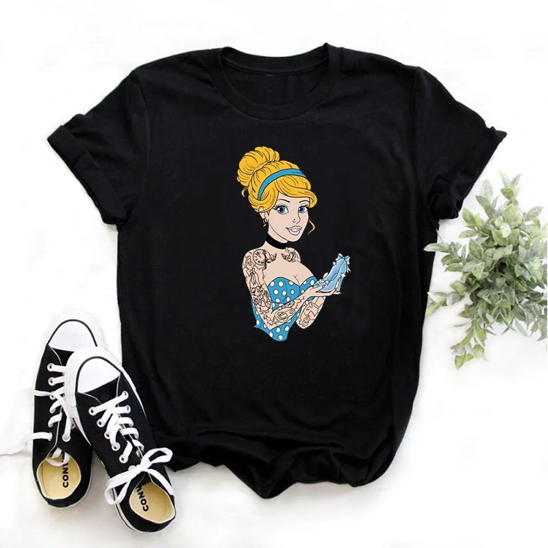 Naszywki Punk w stylu tatuażu Disney Princess dla naszywki na ubrania Ariel folia winylowa do przenoszenia za pomocą ciepła żelazko na transferze