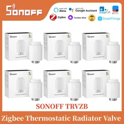 SONOFF TRVZB Zigbee Thermostatic Radiator Valve Smart TRV Home Heating Temperature Control eWeLink Remote Control,Alexa Google