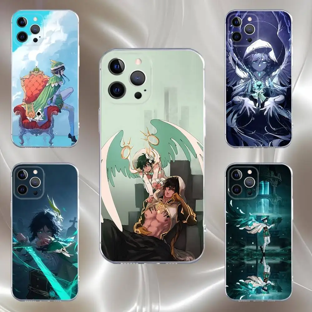 

V-Venti B-Barbatos Phone Case For iPhone 16,15,14,13,12,11 Pro,Max,Plus,X,XS,XR,SE,Mini Transparent Silicone Soft