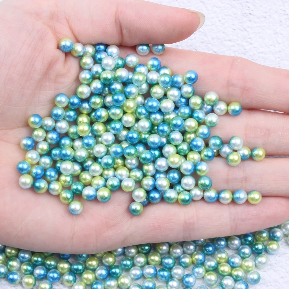 

Small Pack 10mm 100pcs RainBow Color No Hole Round Pearls Imitation Pearls Dresses DIY Jewelry Nail Art Decorations