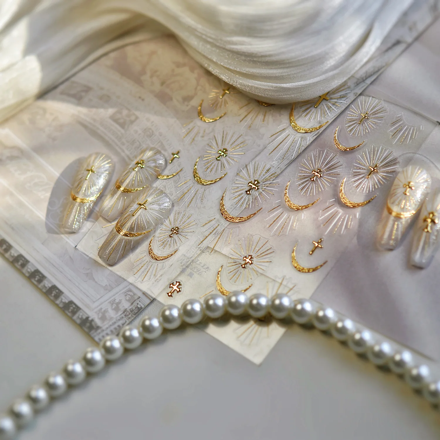 اختيار مسمار ثلاثية الأبعاد زينة ملصقات بريق الإلهي أوراكل الضوء المقدس مسمار الفن اكسسوارات ملصقات DIY بها بنفسك لاصق مانيكير الشارات