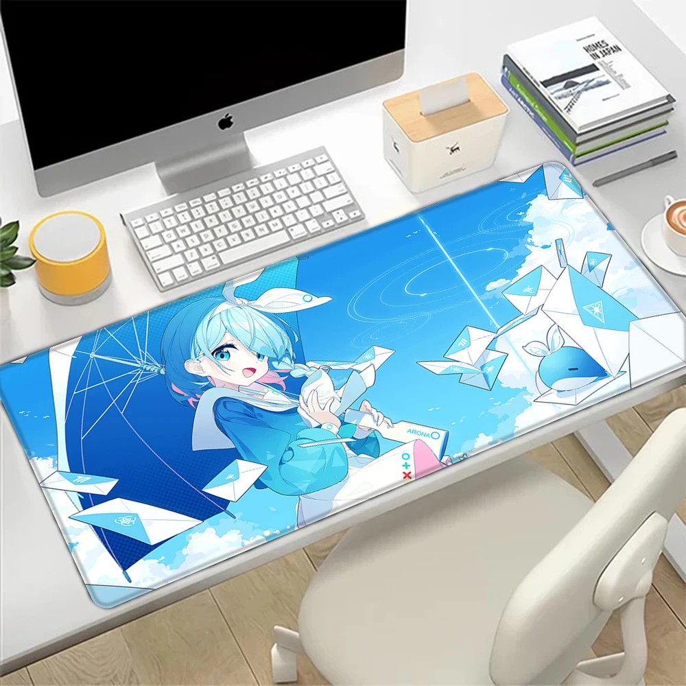 Cartoon Game Blue Archive Mousepad HD Printing Computer Gamers Locking Edge Non-slip Mouse Pad XXL90x40cm Keyboard PC Desk Pad