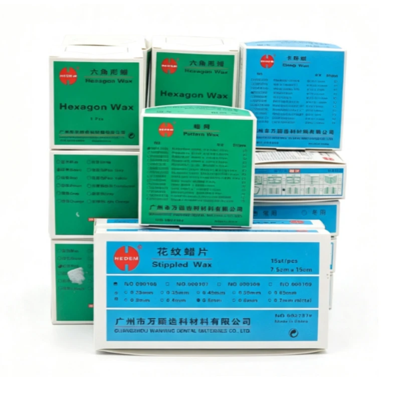 Dental Hexagon Shape Casting Wax Block 80g Aesthetic Model Carving Wax Multiple Colors for Dental Laboratory Denture Wax Tool