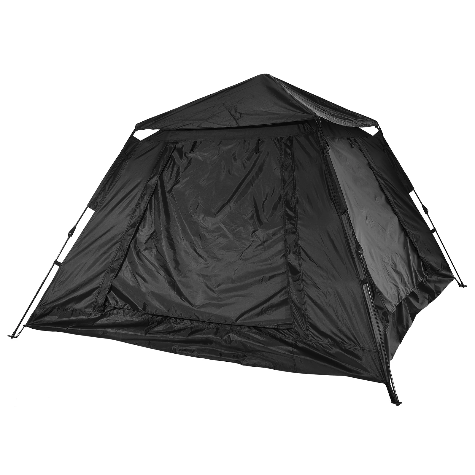 Camping Tent Sun Protection Waterproof Pop Up 3-4 Person Silver Coated Oxford Cloth Automatic Setup Canopy with Mosquito Netting