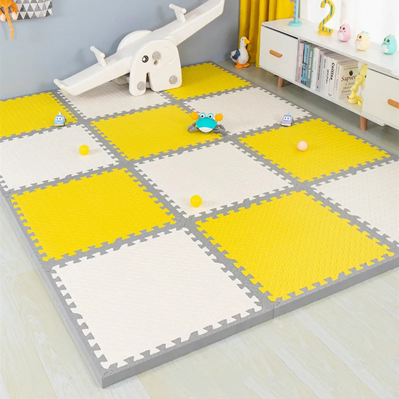 Thick Floor Mats para Playroom, Baby Play Mats, Jogos de Puzzle, Atividades Mats para bebê, Fenda bonita, 1.2cm, 16PCs