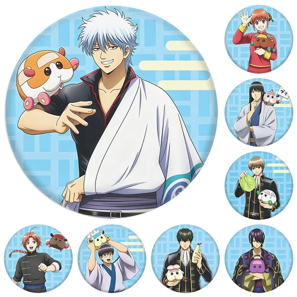 58mm Anime Gintama PUI PUI Molcar Cosplay KOSTÜM Abzeichen Pin SPTE Weißblech-Brosche ﻿   Requisite