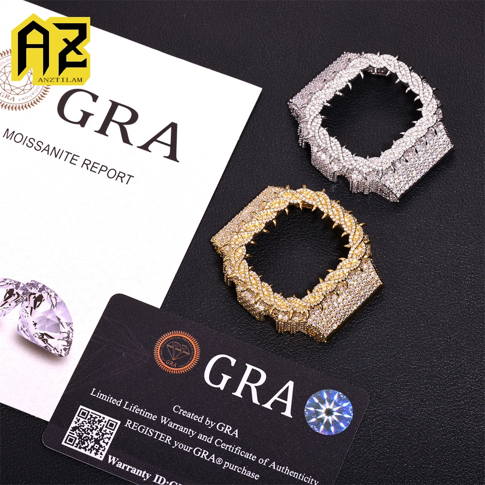Anztilam Bling Moissanite Watch Case For CAS** DW6900RL-1AC Can Pass Diamonds Tester Brass With GRA Wrist Diamond Case Free Shi