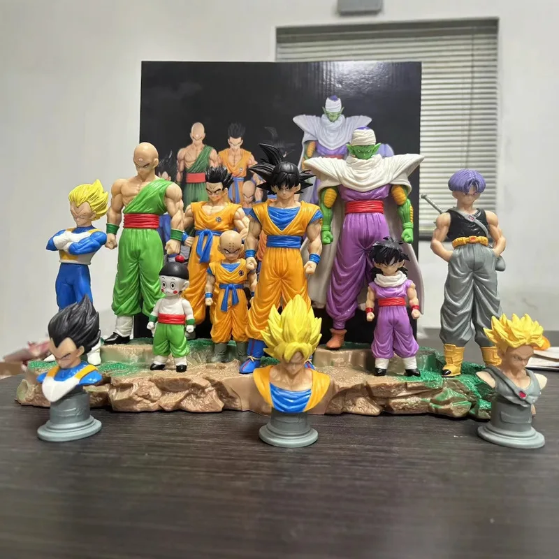 

9 шт. Dragon Ball Z Infinite Z Warrior Set Gk Фигурки Гоку Гохан Вегета Пикколо Торнусу Игрушечная Модель Статуя Украшение Подарок