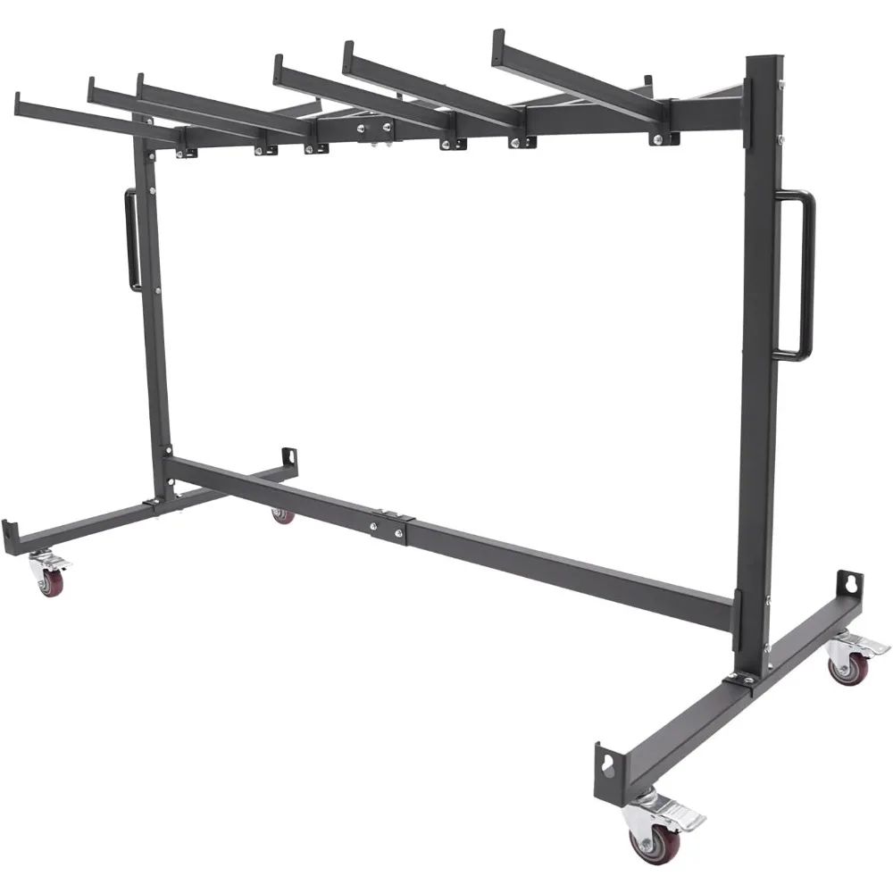 

Folding Table and Chair Cart, Heavy Duty Metal Folding Chair Rack with 4 Casters,2 Nylon Ropes ,Chair Rack for School/Lecture