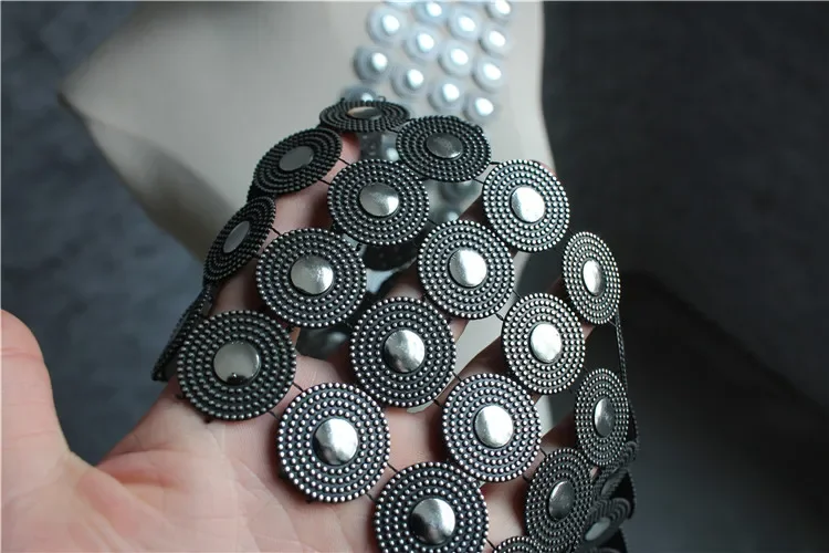 New Retro Armor Circle Designer Accessories DIY Patchwork Crafts Skirts Belt Decor Dress Metallic Coat Clothes Designer Fabric