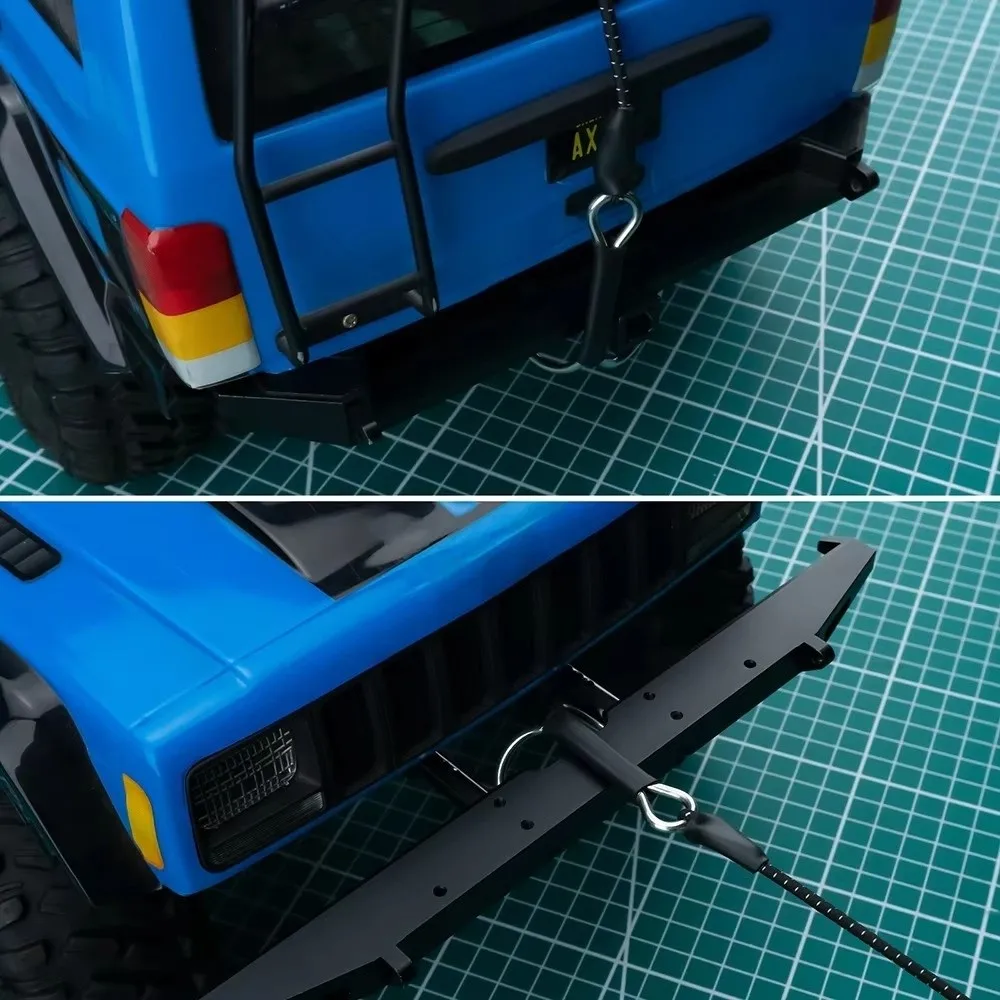 1/10 Kinetic Winch Strap Elastic Rope Rescue Trailer Hook for Axial SCX10 I II III TRX4 D90 RC Crawler view 3