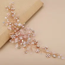 Vintage Rose Gold Silver Wedding Hair Accessories #2