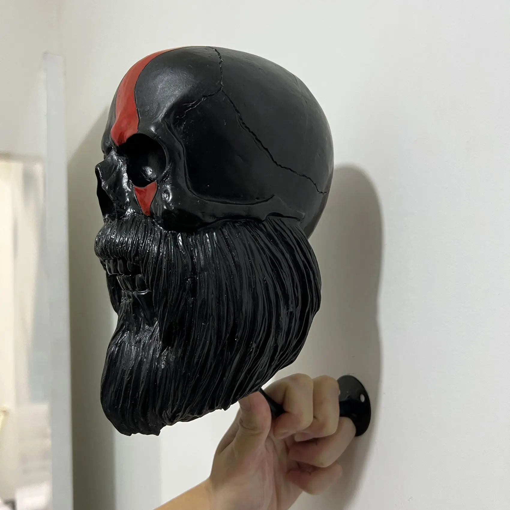 

A26I-череп, держатель для шлема, держатель для мотоциклетного шлема с бородой, незаменимый для мотоциклетного шлема, подставка для ремесла для декора стен