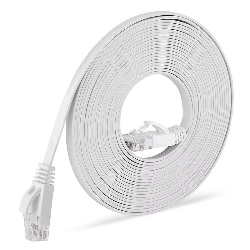 Flat RJ45 Cat6 Cable 0.3/0.5/1/1.5/2/3/5/10m Ethernet Internet Network Cord 1000Mbps UTP LAN Patch Cable For Router Modem Laptop