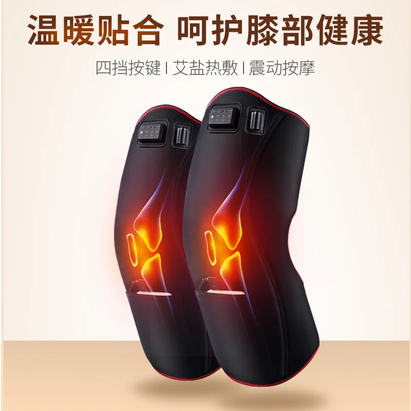 

Electric heating vibration massage knee protector for cold legs. Suitable for men and women. Keeps joints warm