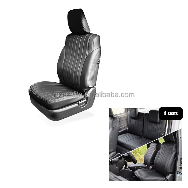 

Most Popular 4 Seats Leather Car Seat Covers Front And Rear Seat Covers For Suzuki Jimny Accessories JB64 JB74