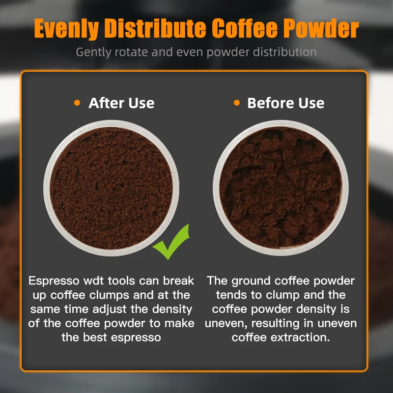 AliKisscafe WDT أدوات الروتاري إبرة مسحوق الموزع 51 مللي متر 54 مللي متر 58 مللي متر قابل للتعديل عمق إسبرسو إبرة الموزع أدوات باريستا