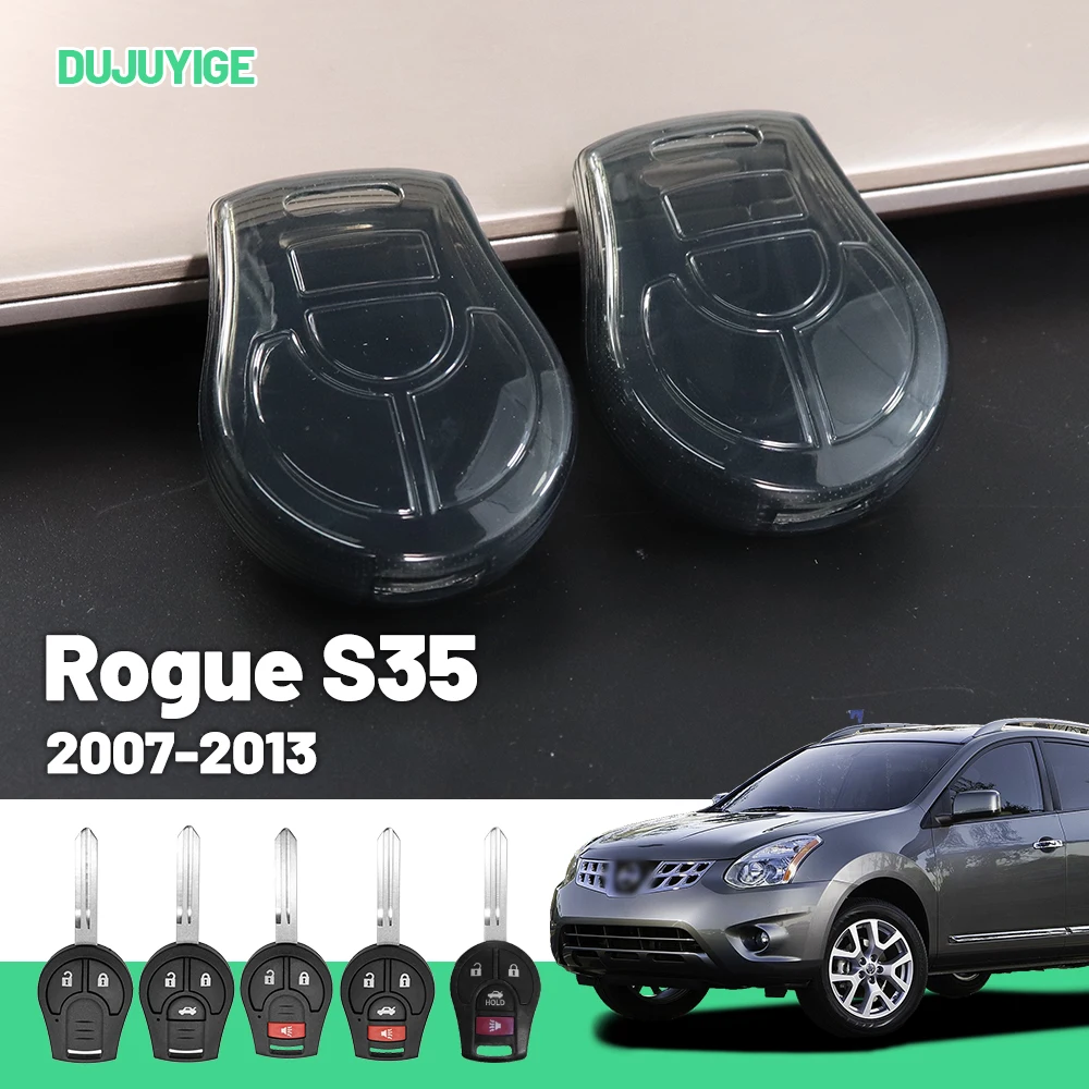 

Прозрачный чехол для ключей из ТПУ для Nissan Rogue S35 2007-2013, защитный чехол для брелока, аксессуары для авто 2008 2009 2010 2011 2012