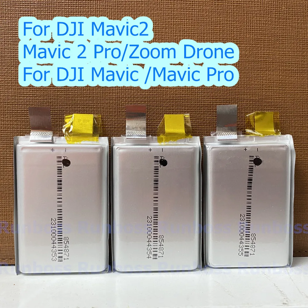 3pcs/Lot New 854871 834872 3.85V Max 4.4V 3840mAh DIY 4S 15.4V Flight Battery Cell For DJI Mavic 2 Pro ,Mavic 2 Zoom RC Drone