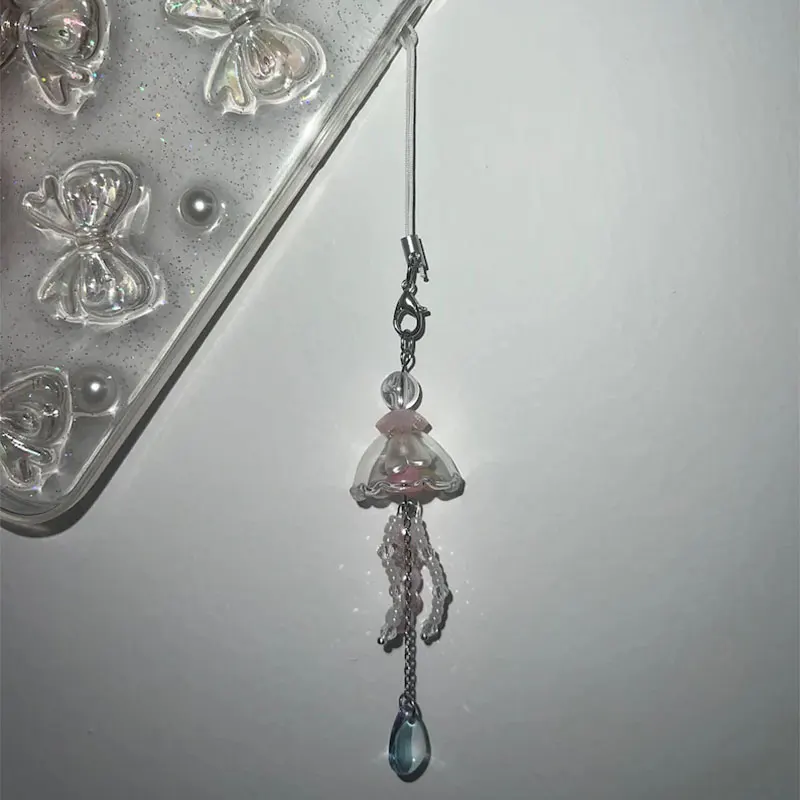 Jellyfish Keychain marine theme  Phone Charm