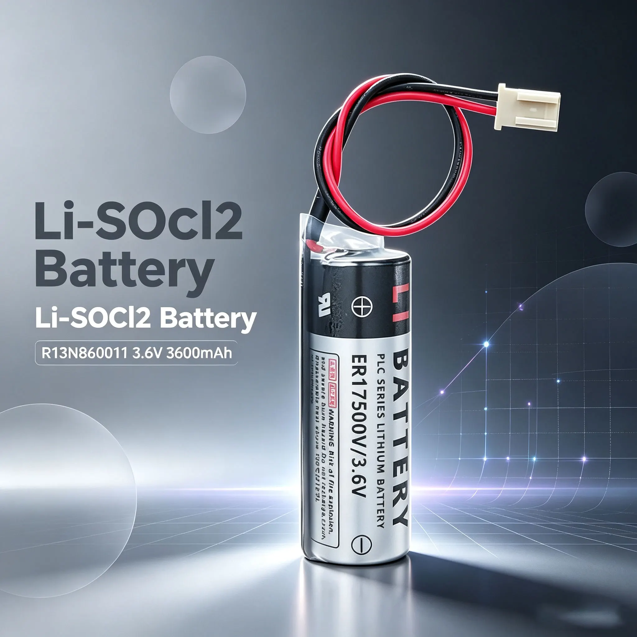 JCBCH R13N860011 Li-SOCl2 Battery 3.6V is suitable for Epson LS3 LS6 C8 robot encoder and servo drive ER17500V
