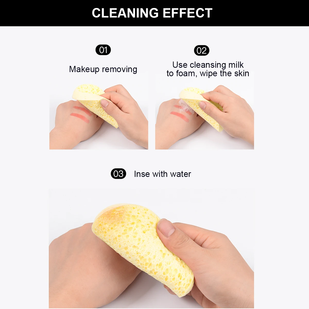 

40 Pcs Makeup Removal Cotton Cleansing Puff Compress Facial Cleanse Sponges Face Mat Compressed for