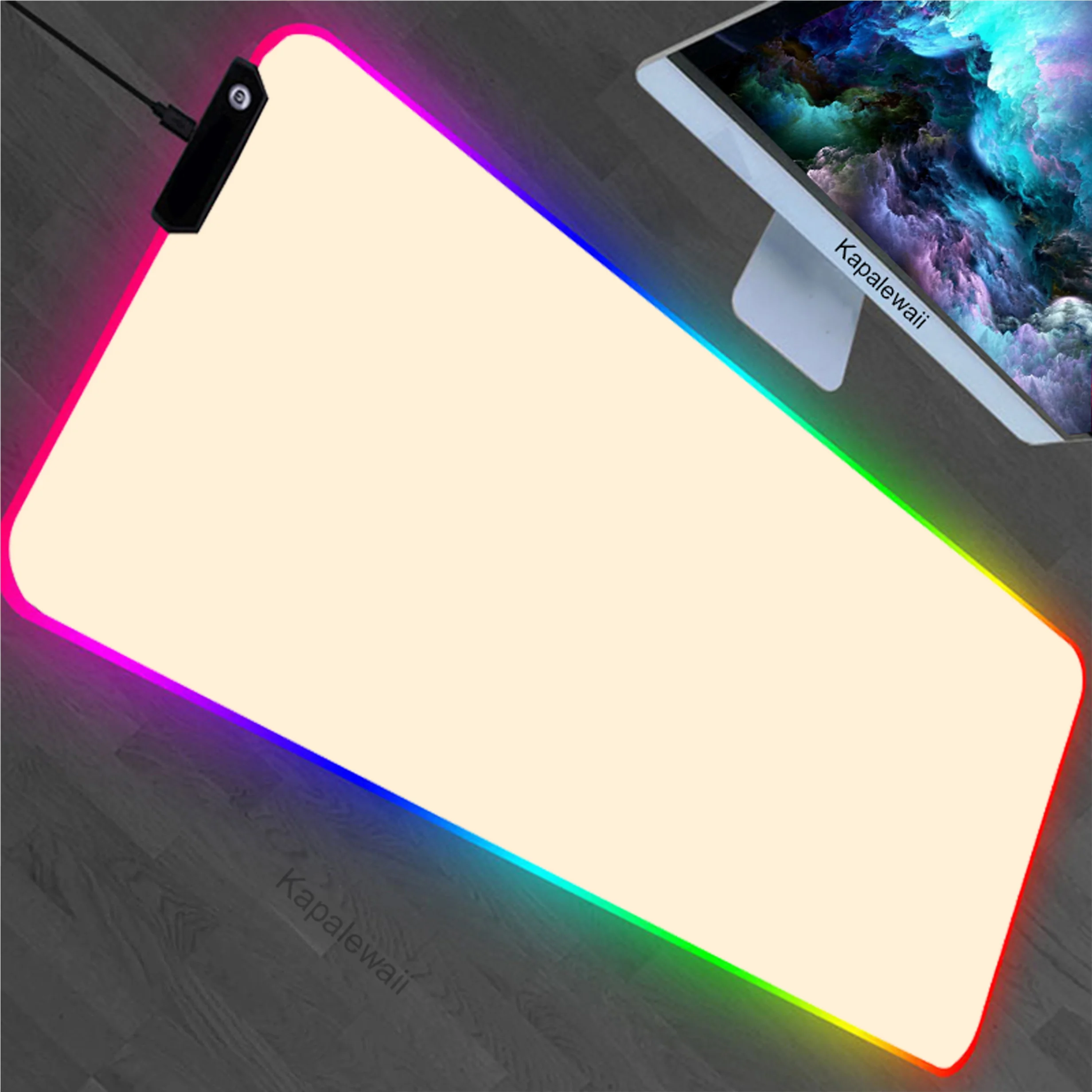 

Pure Color RGB Mouse Pad LED Anti-slip Keyboard Gaming Accessories Mousepad Notebook Office Mice Computer Peripherals Mat