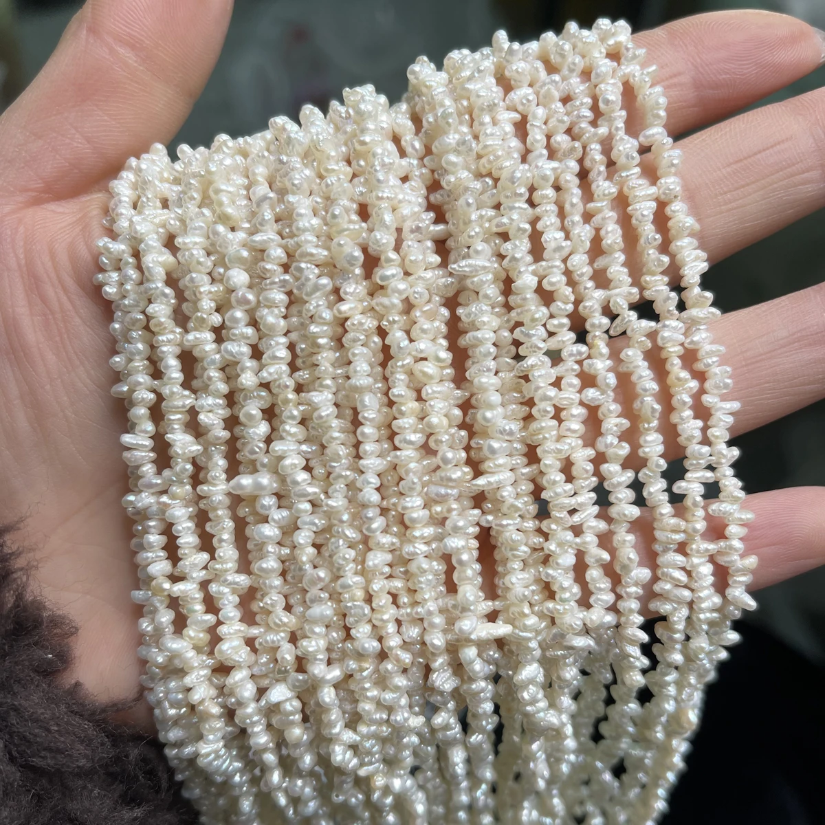Jewelry Making Raw Materials - Perles d'eau douce ovales blanches de