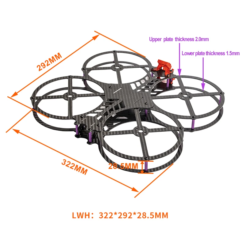 NEW 5 inch AOS Cine O5 EVO V1.2 FPV Frame Kit for FPV Racing drone DIY