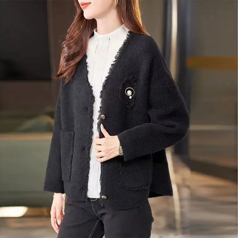 Spring and Autumn New Style Small Fragrant Woolen Coat Short Fashionable Casual Cardigan Loose Slim Versatile Western Jackets