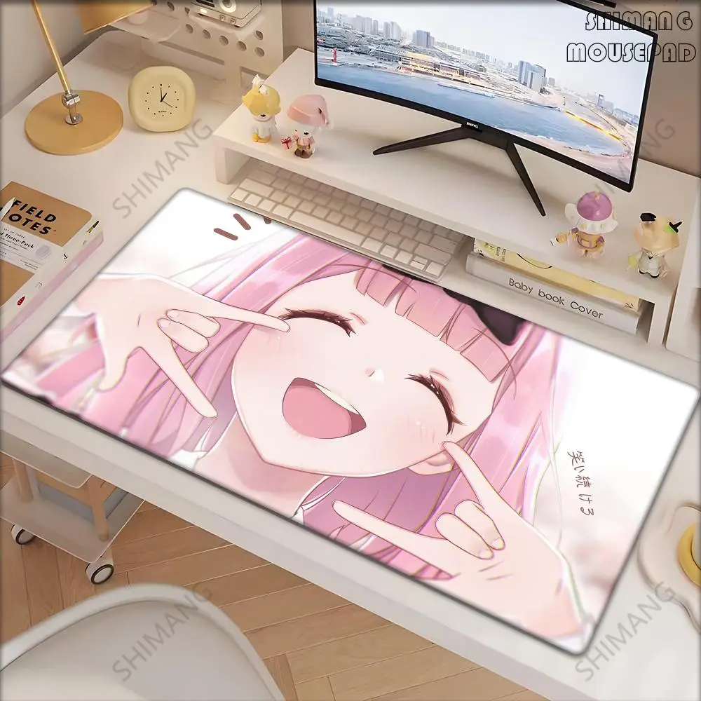 

Anime Kaguya Sama Love Is War Mouse Pad Cute Chika Desk Mat Playmats Large Keyboard MouseMat XXL Gaming Accessories Carpet Gamer