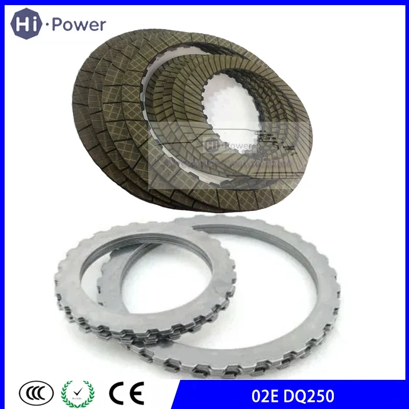 DQ250 DSG 02E Transmission Clutch Friction Plate /Steel plate kit For Audi A3 Q3 TT Skoda VW Beetle Touran Sharan Clucth Disc