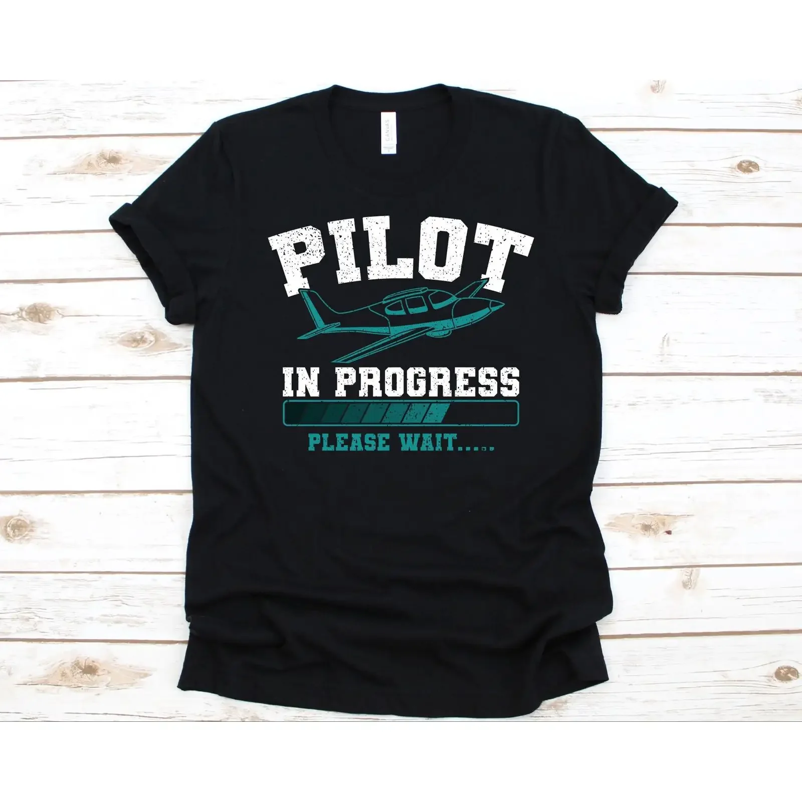 Pilot In Progress Please WaiT T Shirt Aircraft Navigator Aviator Airplane Aviation Trainee vintage Washed homme Comfortable