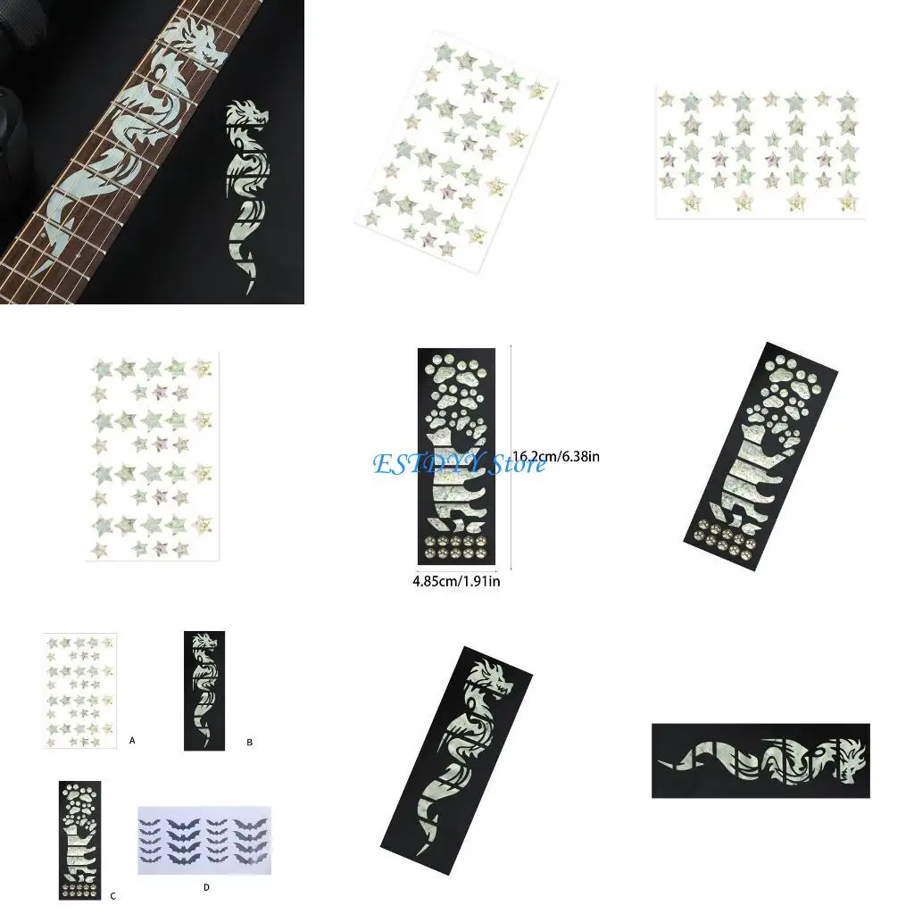 G6DE Non Residues Guitar Fretboard Decals Quickly Learning Aid For Music Classrooms