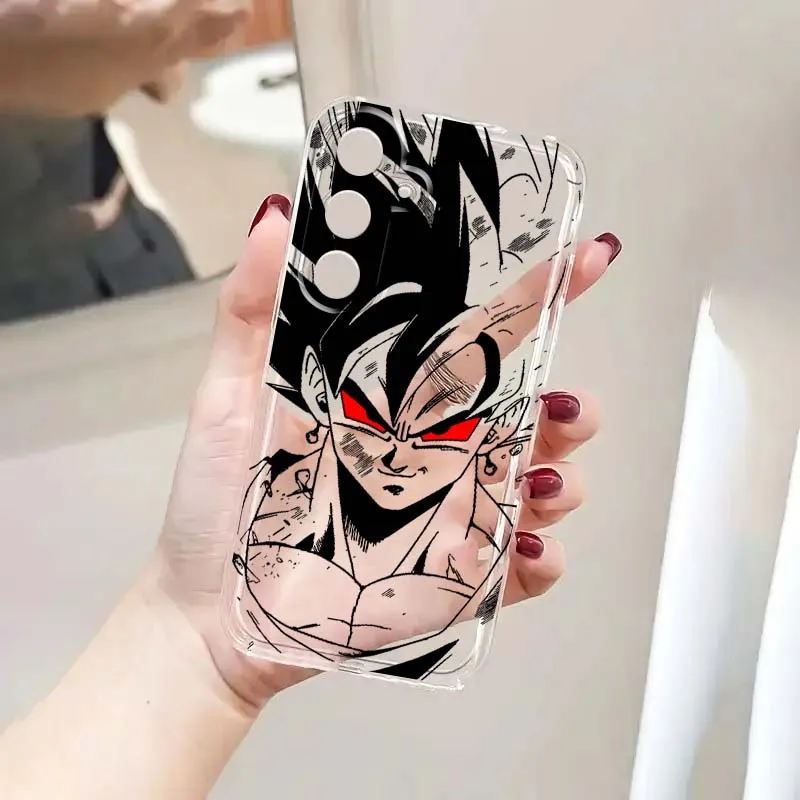 كاريكاتير D-Dragones جديد B-كرات لسامسونج A71 A51 A55 A52 A35 A25 A22 A17 A07 A54 A15 A14 A05 A13 A73 5G جراب هاتف شفاف