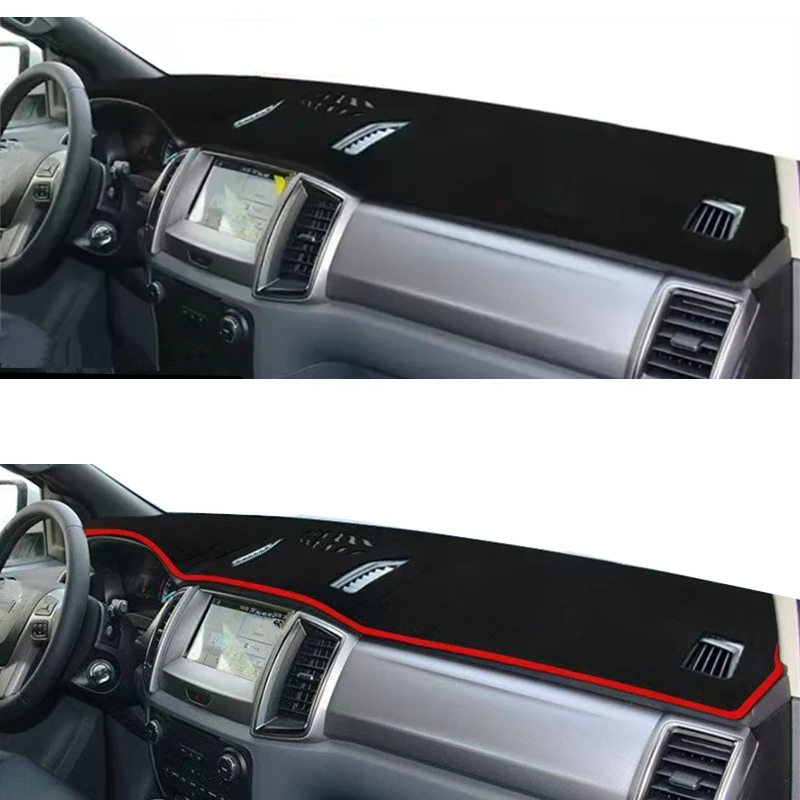 

For Ford Ranger Everest 2015 2016 2017 2018-2021 Car Accessories Dashboard Cover Dash Mat Pad Center Console SunShade Carpet Rug
