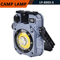 Rechargeable Hook Outdoor Emergency Camping Lamp,Super Bright Portable COB Flashlight,SOLAR CHARGING Torch,5 MODES.Magnetic