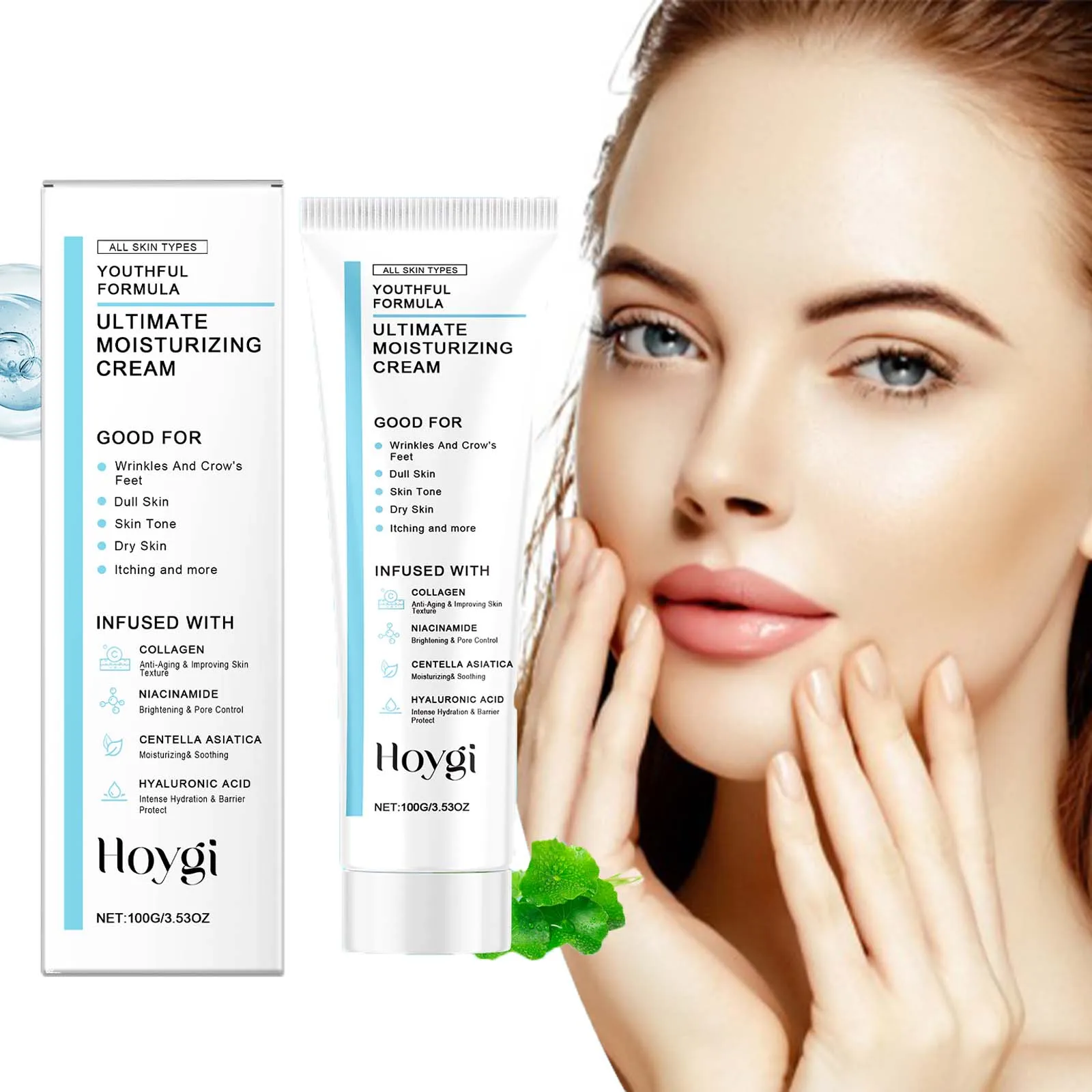Centella Moisturizing Cream Hyaluronic Acid Daily Nourishing Cream Strengthen Barrier Rejuvenation Oil Control Brighten Skin Car