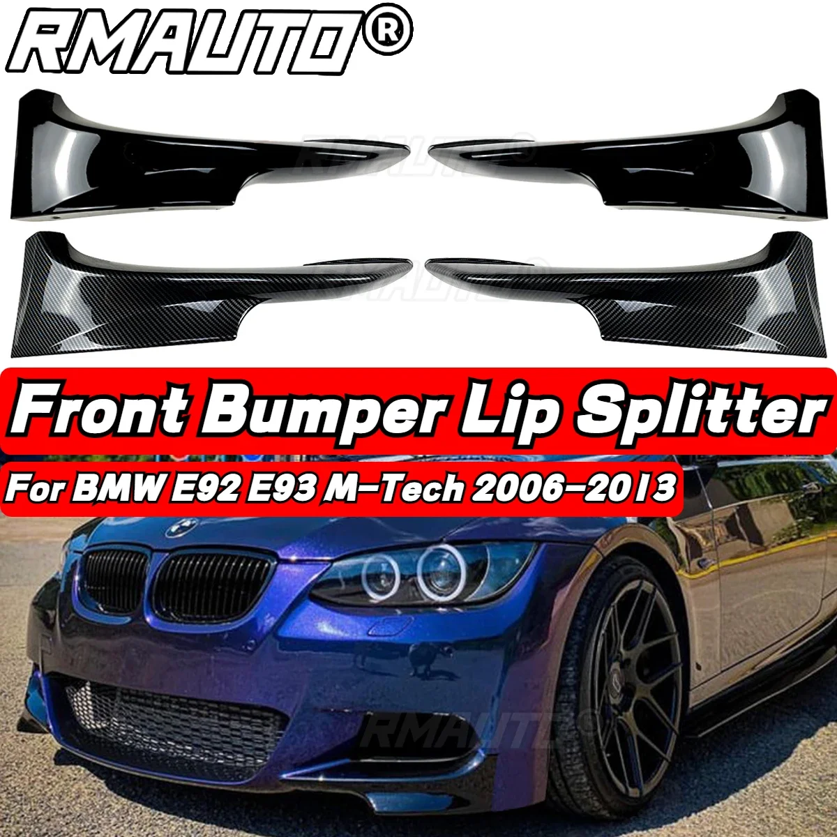 E92 E93 Front Bumper Splitter Lip Apron Bumper Guard Protector Body Kit For BMW E92 E93 M3 M-Tech 2006-2009 2010-2013 Body Kit