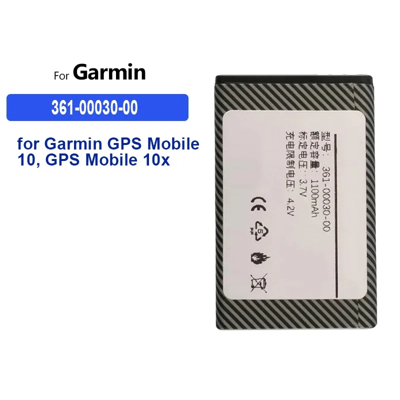 

1100mAh Replacement Battery 361-00030-00 For Garmin GPS Mobile 10, 10x, for Xplova G3