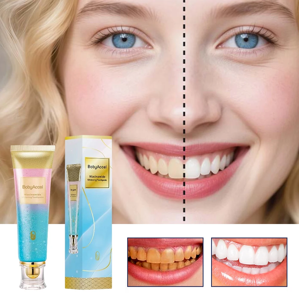 100g Whitening Nicotinamide Toothpaste Teeth for Men Women Stain Removal Gum Care Brightening Formula for Breath