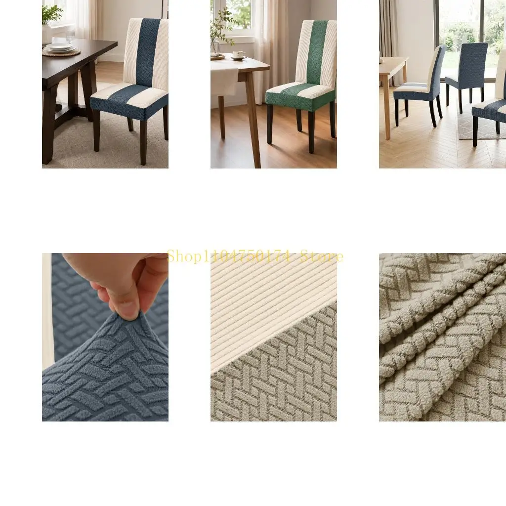 Polyester Chair Protector Cover with Stretches Fit and Ribbed Side Panels, 4-Piece Set for Coordinating Seating Updates Top Sale
