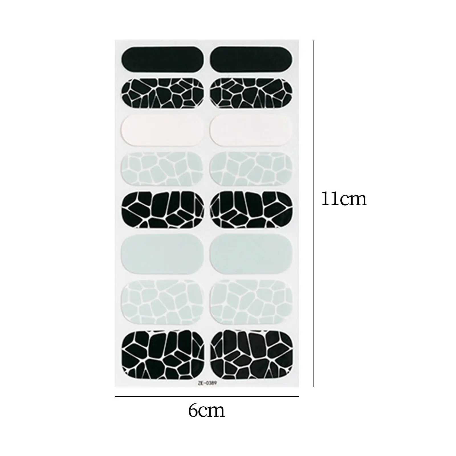 Bandes d'ongles en gel semi-durci pour filles et femmes, enveloppes d'ongles, salon, 16 pièces