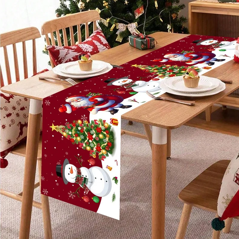 Christmas Table Runner Merry Christmas Decoration For Home Xmas Table Decor 2026 Navidad Notal Noel Ornament Happy New Year 2027