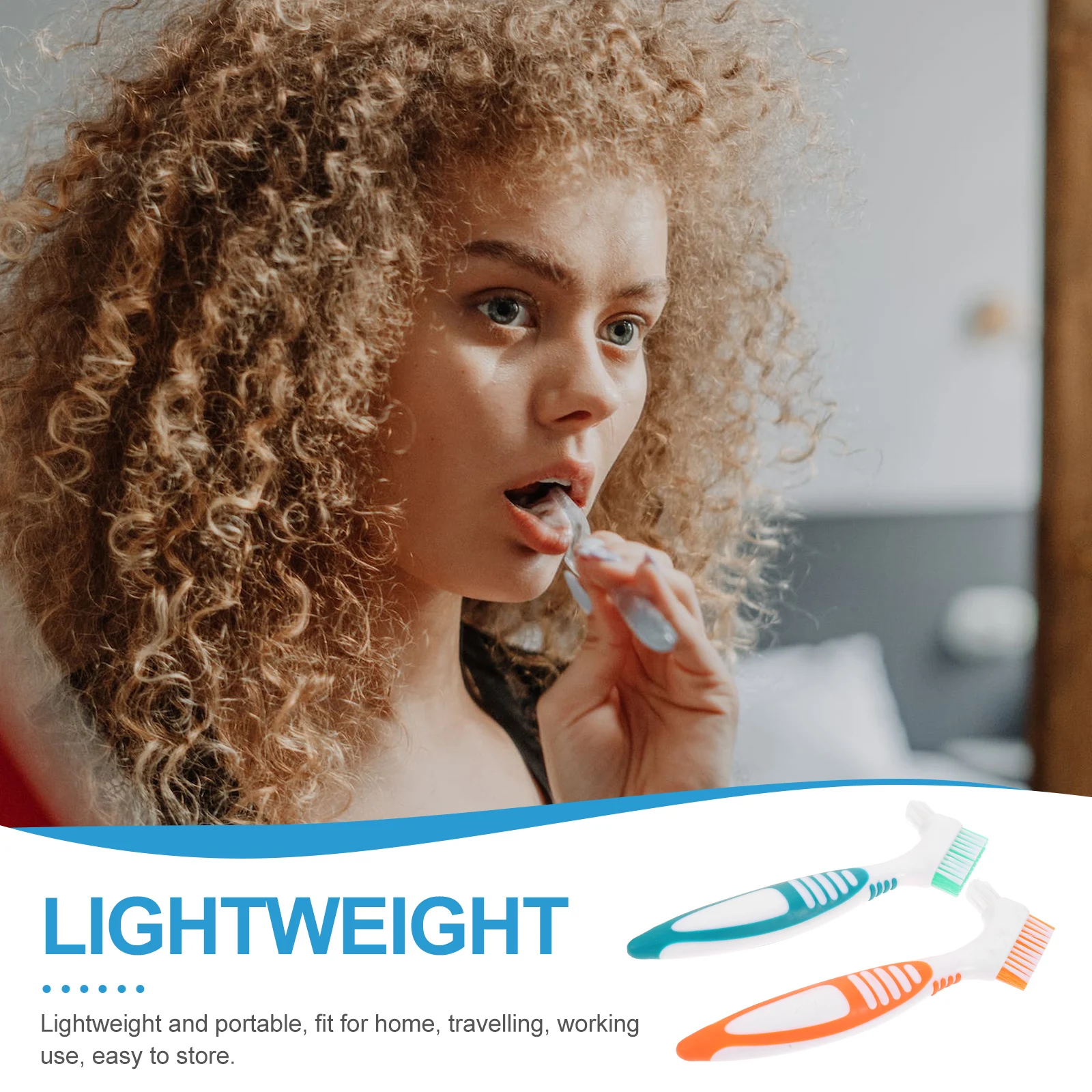 

2Sets ToothbrushBox TravelToiletries PortableHotelBrushingKit DurableSturdy LongTermUse CompactLightWeight EasyPortability