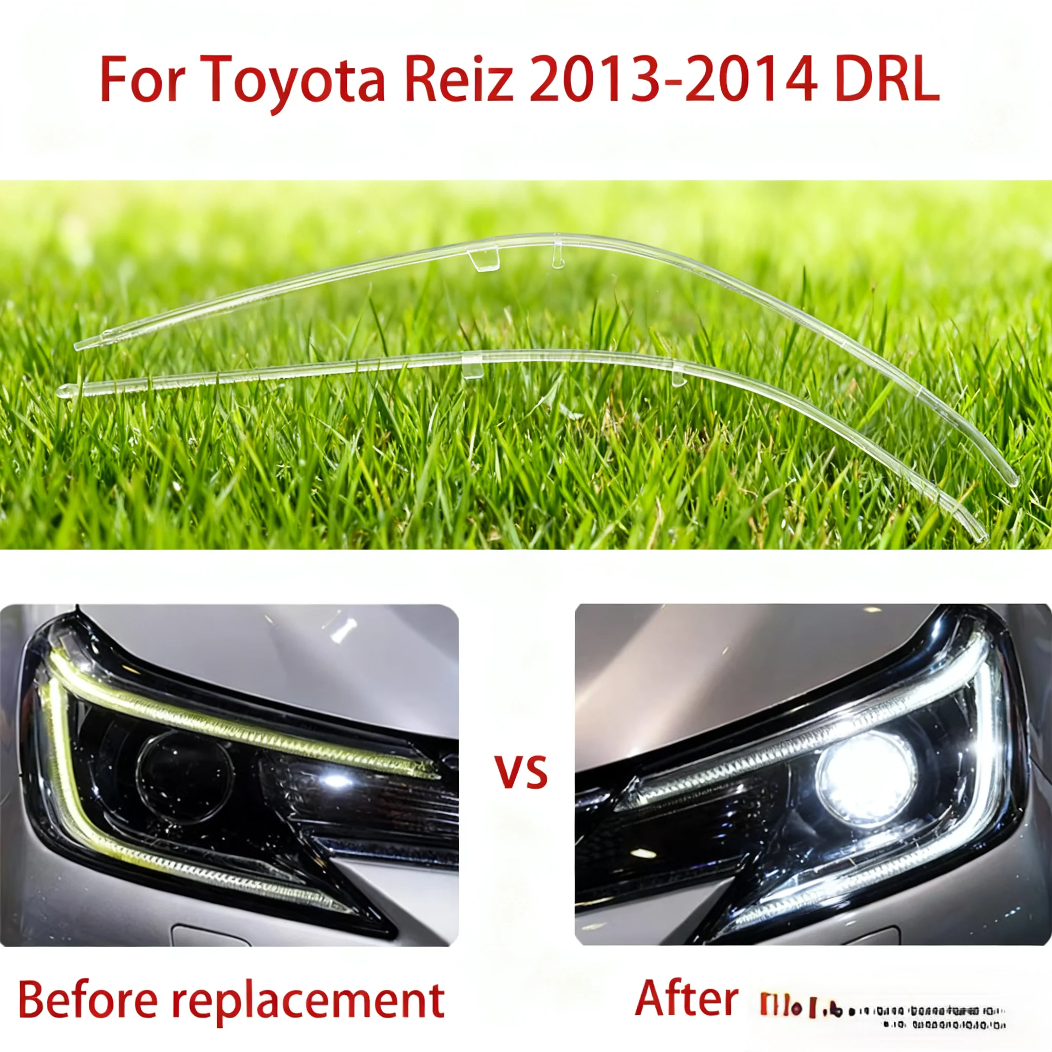 

Car headlight DRL Light Guide Plate Light Guide Tube Headlight Daytime Running Light Guide Angel Eye For Toyota MARKX 2013-2014