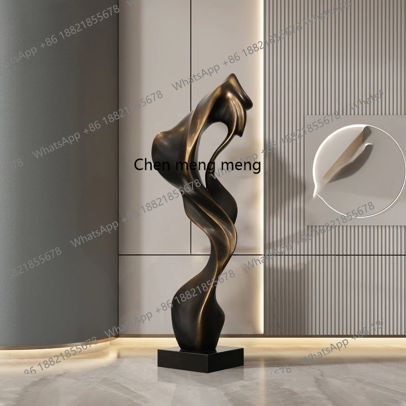 

Hotel lobby ornament FRP large floor-to-ceiling abstract sculpture artwork porch decorative art installation