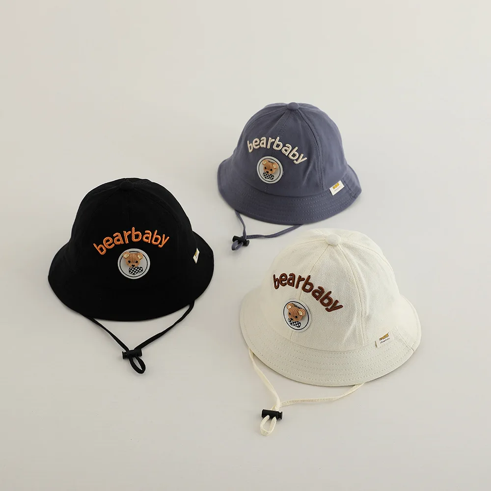 

Baby Boys Girls Hat Cartoon Bear Baby Fisherman Cap Cotton Hat Cute Kids Girl Boy Bucket Hat Spring Summer Sun Cap Panama Hat