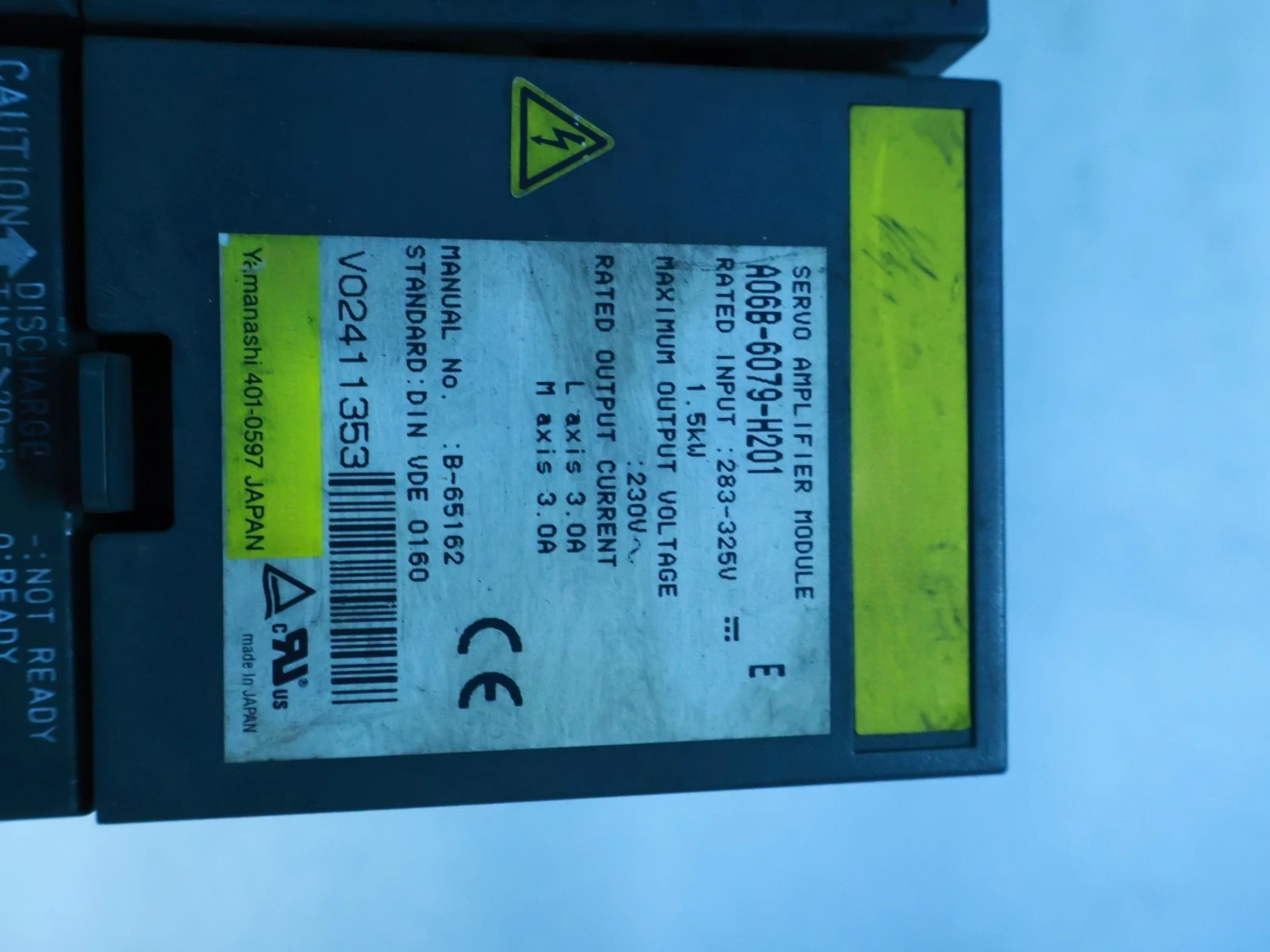 Used A06B-6079-H201 For FANUC A06B-6079-H201 A06B-6078-H206 A06B-6077-H106 Servo Amplifier